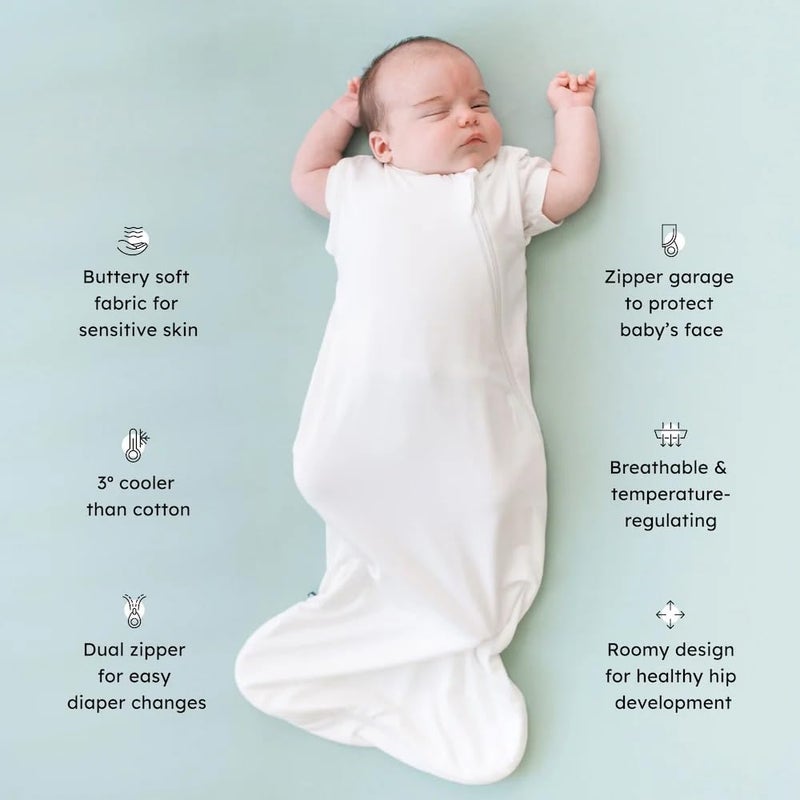 KYTE BABY Unisex Sleep Bag for Babies and Toddlers, 0.5 Tog, 97% Rayon made from Bamboo, 3% Spandex (Large, Cloud) - Image 3